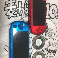 PSP 2台　モンハン2G 2本付き　値下げ可能