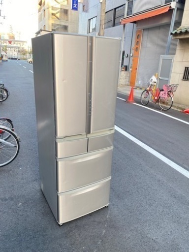 大阪市内配達設置無料 日立冷蔵庫　５０１L 自動製氷機付き保証有り