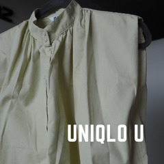 【美品】UNIQLO U ギャザーシャツ