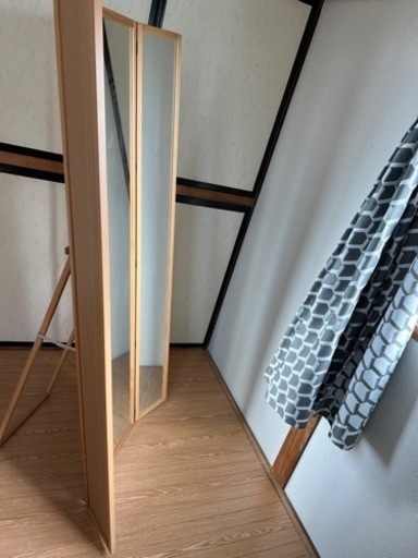 美品　三面鏡　姿見　全身鏡