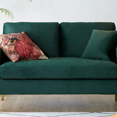 ベルベット緑ソファ（2人掛け）