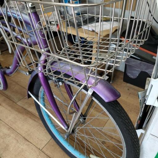 受渡し完了しました] ビーチクルーザー ギヤ無し ステンレスカゴ付 整備済