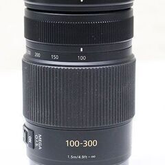 【苫小牧バナナ】◇USED品◇Panasonic/LUMIX H-FS100300 デジタル一眼カメラ用交換レンズ 前後キャップ付き 動作品♪