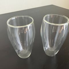 【ビアグラス】二重構造（ダブルウォールグラス）2個