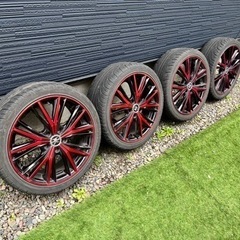 ロクサーニ　マグナス　18インチ ブラックレッド ホイールセット ロクサーニ マグナス 18インチ レッドブラック