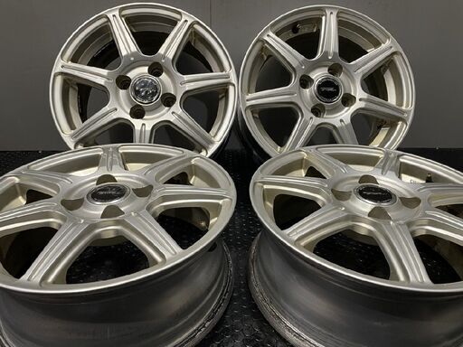 BS BRIDGESTONE TOPRUN R7 トップラン 14インチ 4本 5.5J4HPCD100+39 デミオ ティーダ パッソ ヴィッツ等　(VHK414)クレジットカード QRコード決済可能