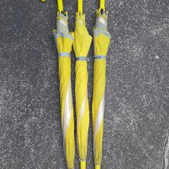 グラスファイバーの黄色い傘 通学用傘 ３本セット