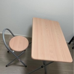 【無料出品】折り畳み　テーブルセット　1人暮らし