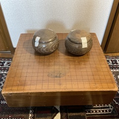 碁盤と碁石のセット　テーブル代わり