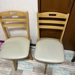 【取引決定】座面回転椅子2脚セット