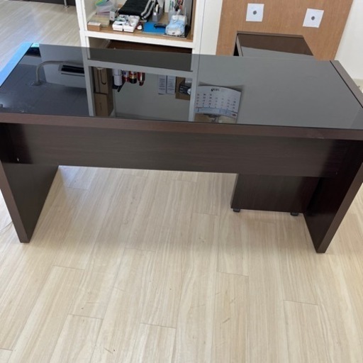 決まりました！ セット メインデデスク150×60 袖机 40×89 強化ガラス