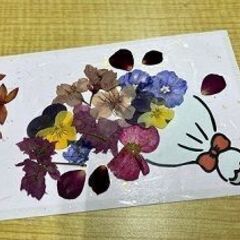 母の日押し花カード作り