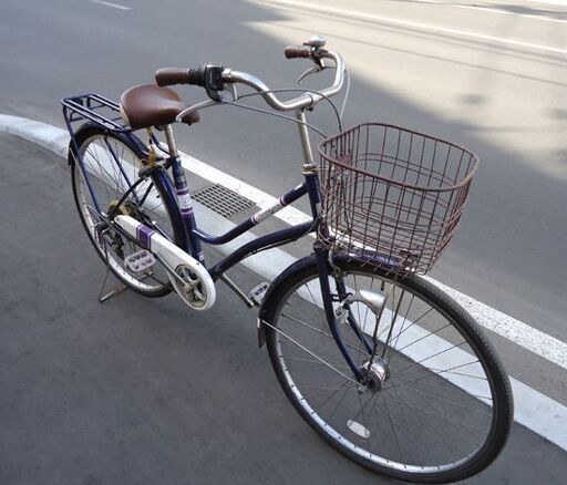 訳あり 27インチ 6段変速 カギ付 紺色 シティサイクル☆ 札幌市 豊平区 平岸