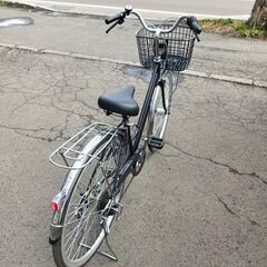 ママチャリ 27×1.25 自転車 シティサイクル 27インチ 切替付き ブラック 札幌市 中央区