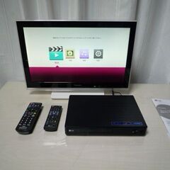 パナ１９型テレビ+LG　ブルーレィプレヤー　セット　中古