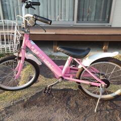 自転車 子供 キッズ 自転車 ピンク 18インチ 女の子 補助輪あり