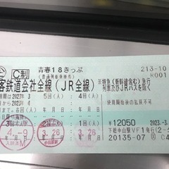 【ネット決済・配送可】青春18切符　2回分　発送の場合は送料・手...