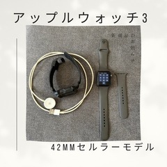 【本体&ベルト&ケース&充電ケーブル】アップルウォッチ3  42...