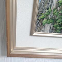 油絵【芽吹き】F6号サイズ　キャンバス　インテリア絵画　新緑