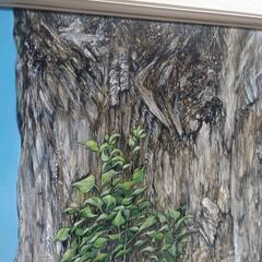 油絵【芽吹き】F6号サイズ　キャンバス　インテリア絵画　新緑