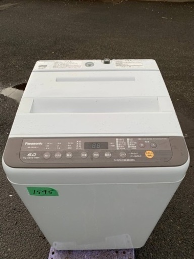 1595番 パナソニック✨電気洗濯機✨NA-F60PB12‼️
