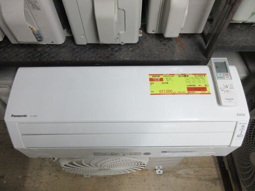 K04187　パナソニック　中古エアコン　主に6畳用　冷房能力　2.2KW ／ 暖房能力　2.2KW