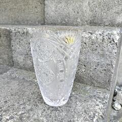 カメイガラス　クリスタルフラワーベース　硝子花瓶