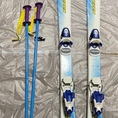 KAZAMA スキー板 2点セット ストック 子供用 