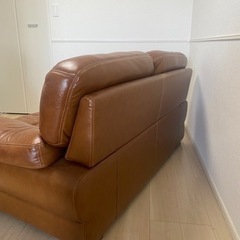 ブラウン　ソファー　2人掛けソファー