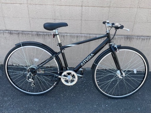 GM721【中古美品】 雨よけ、ライト付 700×32C ASTROIA 自転車 黒 6段ギア リサイクルケイラック朝霞田島店
