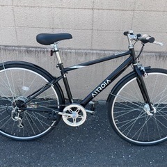 GM721【中古美品】 雨よけ、ライト付 700×32C ASTROIA 自転車 黒 6段ギア リサイクルケイラック朝霞田島店