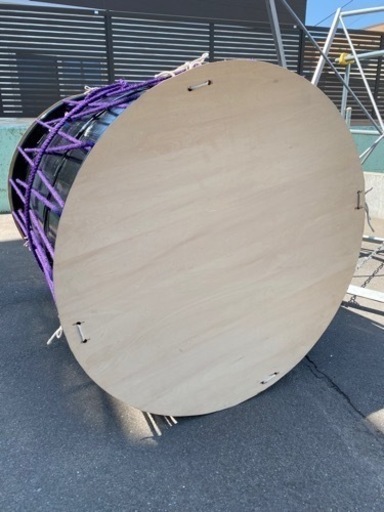 【中古品】3尺 桶胴太鼓（スチール製台付）