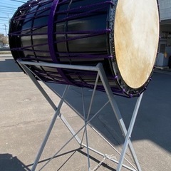 【販売終了】3尺 桶胴太鼓（スチール製台付） ※中古品