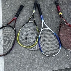 ソフトテニス用ラケット 4本セット (1本は硬式用)