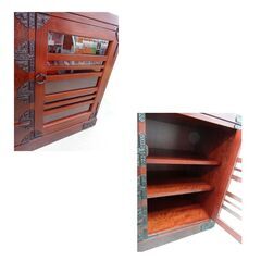 吉野民芸 収納家具 幅120㎝ 奥行45㎝ 高さ75.4㎝ チェスト タンス 4段片開き 引出し5杯 箪笥 たんす 西岡店