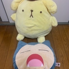 中古ぬいぐるみカビゴン&ポムポムプリン