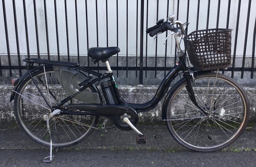 ＜安心快速・整備済み＞◉ヤマハ・26インチ電動アシスト自転車 PASナチュラ・3段変速 X563・ブラック　お手入れピカピカですぐ乗れます！