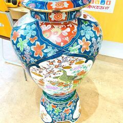 有田焼 飾壺 博山作 金龍窯 孔雀