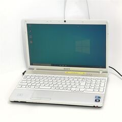 高速SSD 15.5型 ホワイト ノートパソコン SONY VPCEB28FJ 中古良品 
