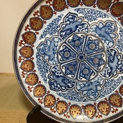 伊万里焼　大皿　飾り皿　手描き