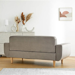 LOWYA/ベルベット調2人掛けソファ/幅159【4/20まで】