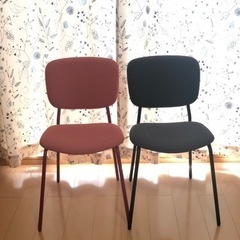 [お渡し決定]IKEA イケア椅子　2個　ブルー、レッド
