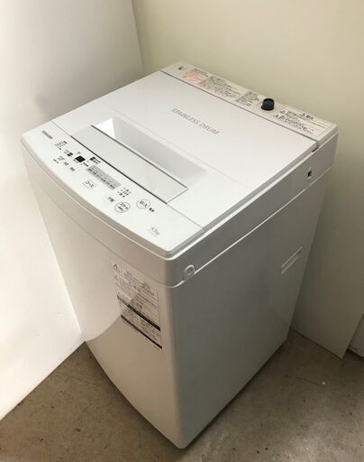 都内近郊送料無料 東芝 洗濯機 4.5㎏ AW-45M7 2019年製