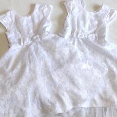 女の子　130　白ドレス　2枚