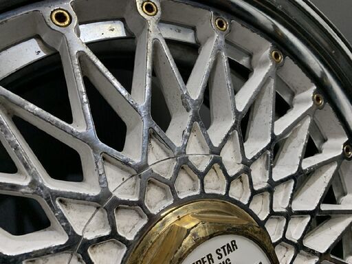 旧車ホイール SUPER STAR RACING MORE スーパースターレーシング モア 15インチ 2本 7J5HPCD114.3+35 メッシュ　(VHO461)クレジットカード QRコード決済可能