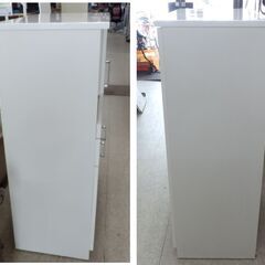 レンジボード 幅80cm 高さ115cm ホワイト コンパクト 食器棚 鏡面 エナメル ニトリ ミドルレンジボード レンジラック レンジ台 札幌 西野店