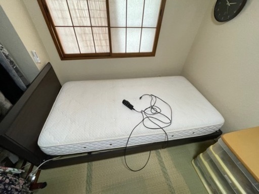 【5/7まで】電動ベッド シングル　手すりつき　日本ベッド製造　2モーター