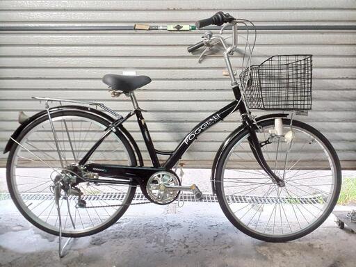 自転車中古 always 6段変速 カゴリアキャリア鍵付き タイヤ26インチ