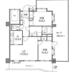 ♡広ーいルーフバルコニーがある磯子の２LDK♡敷・礼・仲介手数料０！フリーレント1か月付き！システムキッチン・防犯カメラなど設備も充実の画像