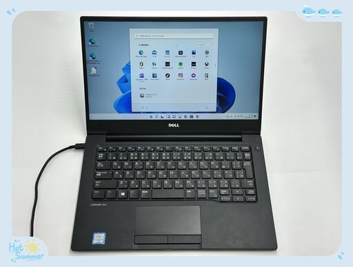 送料無料 保証付 高速SSD 13.3型 ノートパソコン DELL Latitude 7370 中古美品 第6世代 CoreM 8GB 無線 Bluetooth Webカメラ Win11 Office